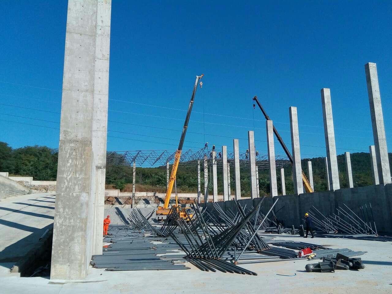 嘉峪关威海搅拌站网架